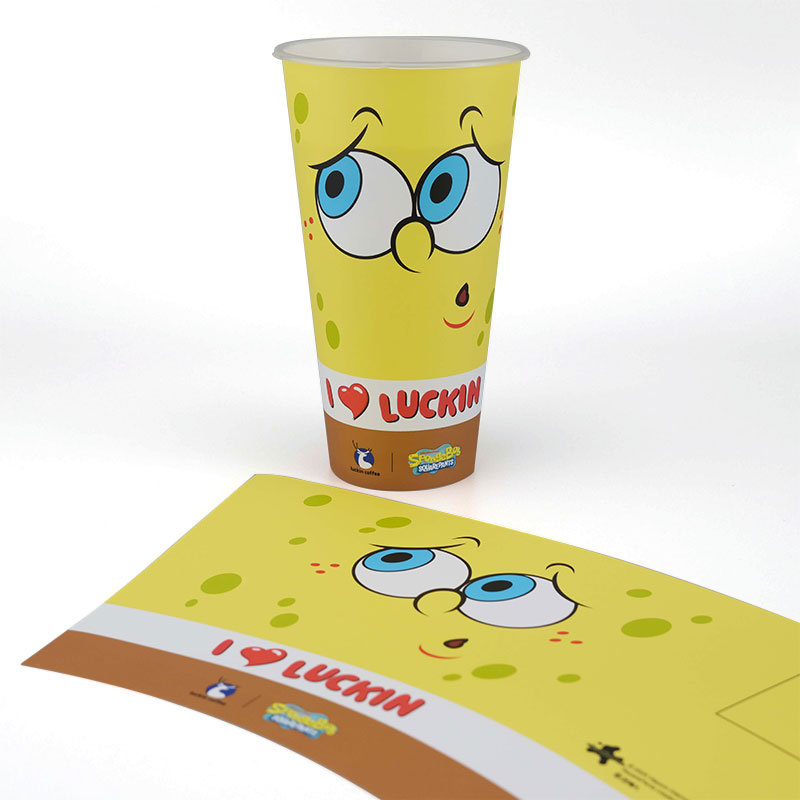 PP ép phun cốc nước giải khát in đầy đủ